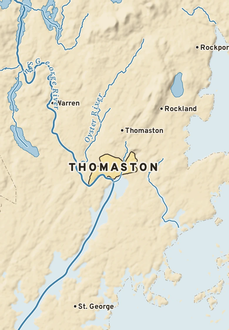 Atlas plate of Thomaston, Maine.