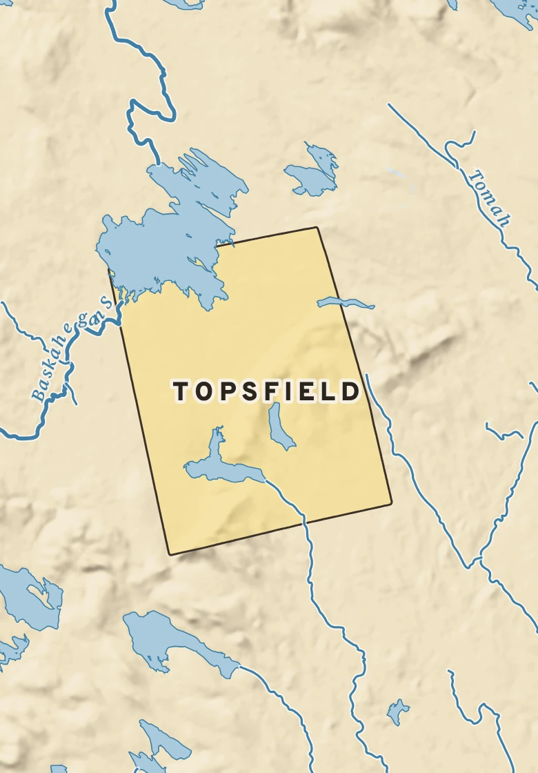 Atlas plate of Topsfield, Maine.