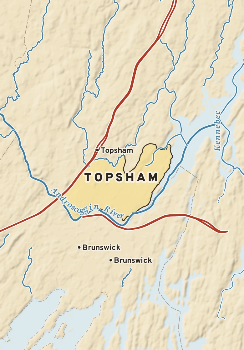 Atlas plate of Topsham, Maine.