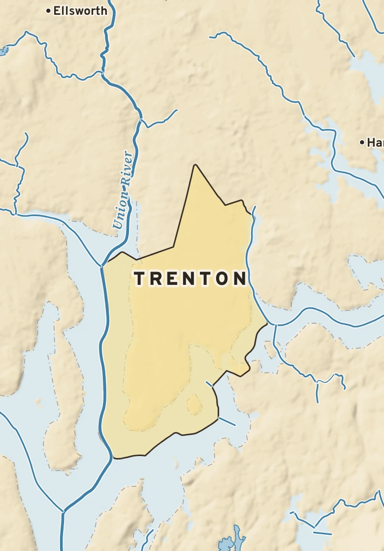 Atlas plate of Trenton, Maine.