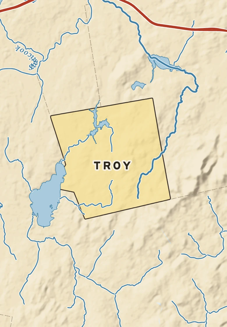 Atlas plate of Troy, Maine.