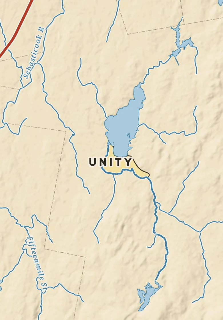Atlas plate of Unity, Maine.