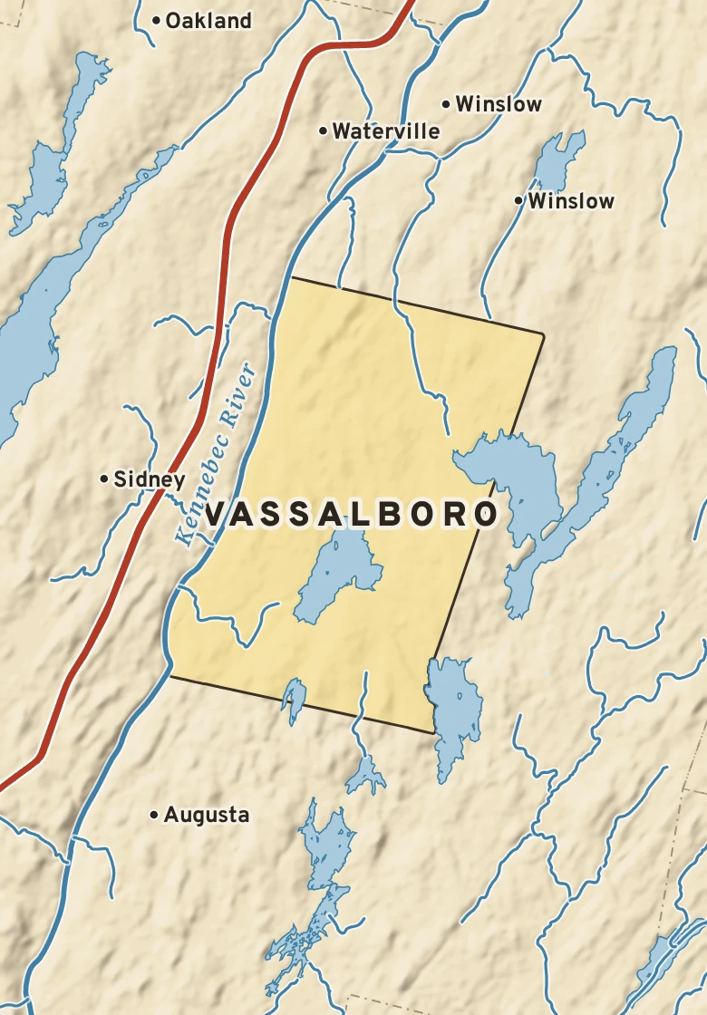 Atlas plate of Vassalboro, Maine.