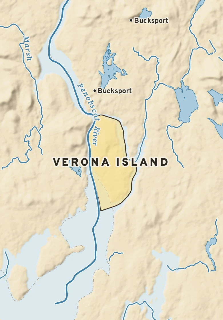 Atlas plate of Verona Island, Maine.