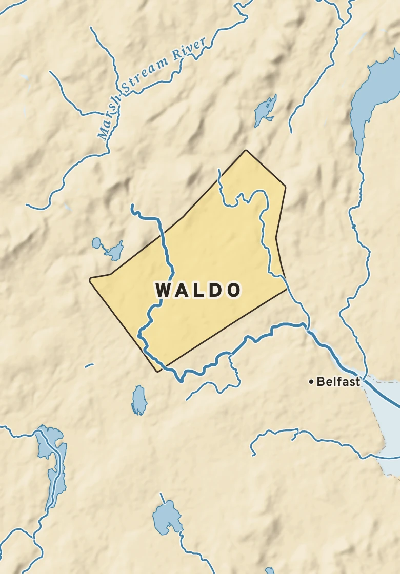 Atlas plate of Waldo, Maine.