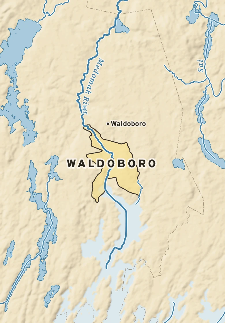 Atlas plate of Waldoboro, Maine.