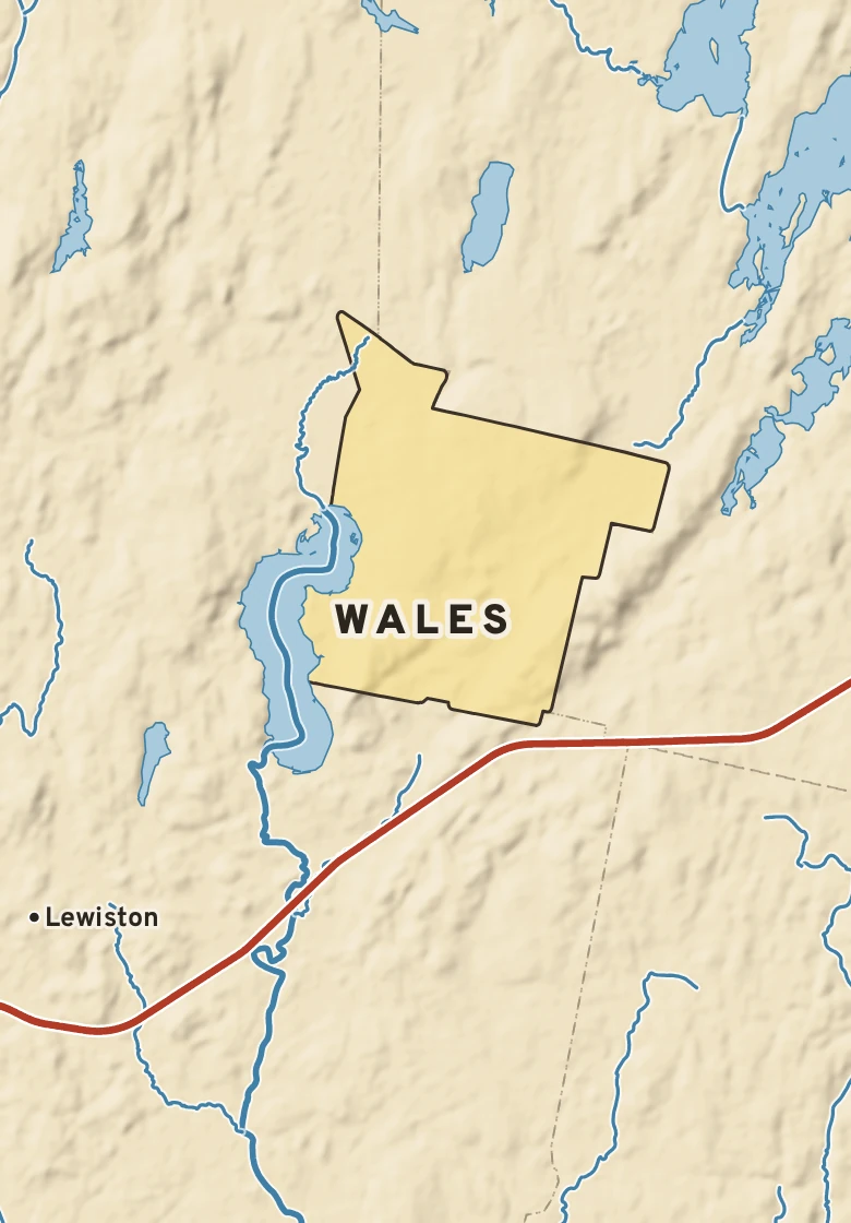 Atlas plate of Wales, Maine.