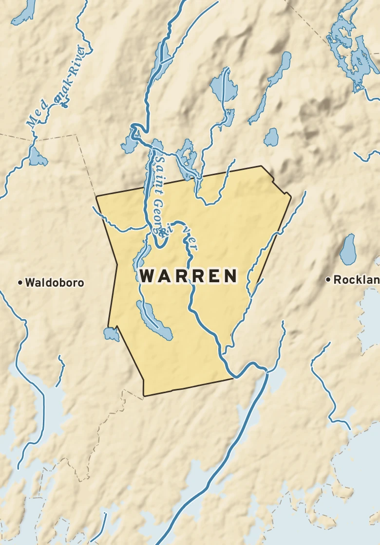 Atlas plate of Warren, Maine.