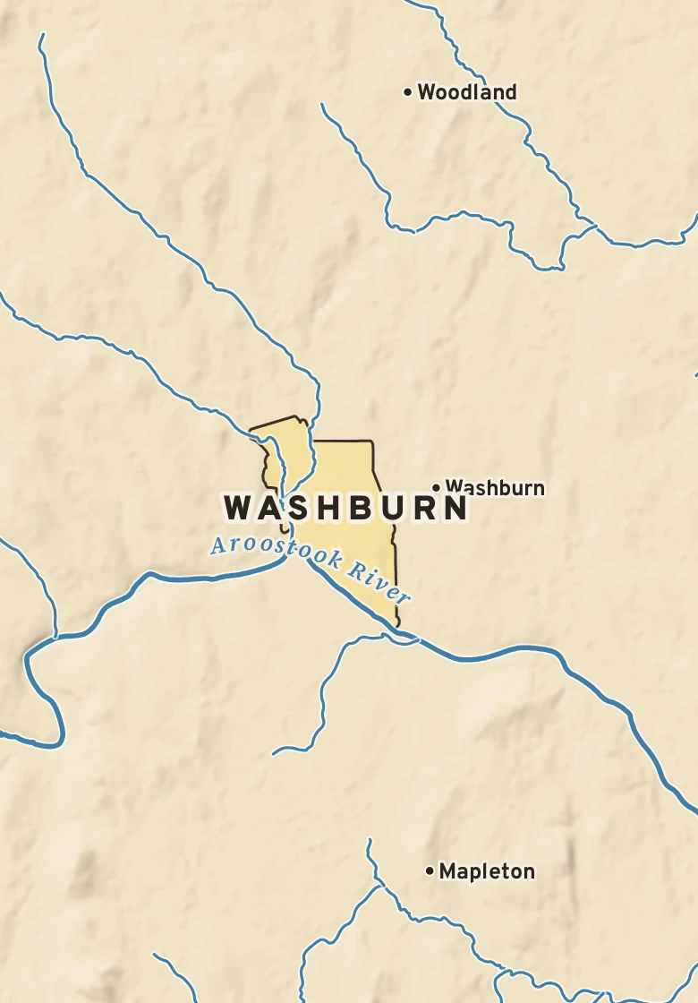 Atlas plate of Washburn, Maine.