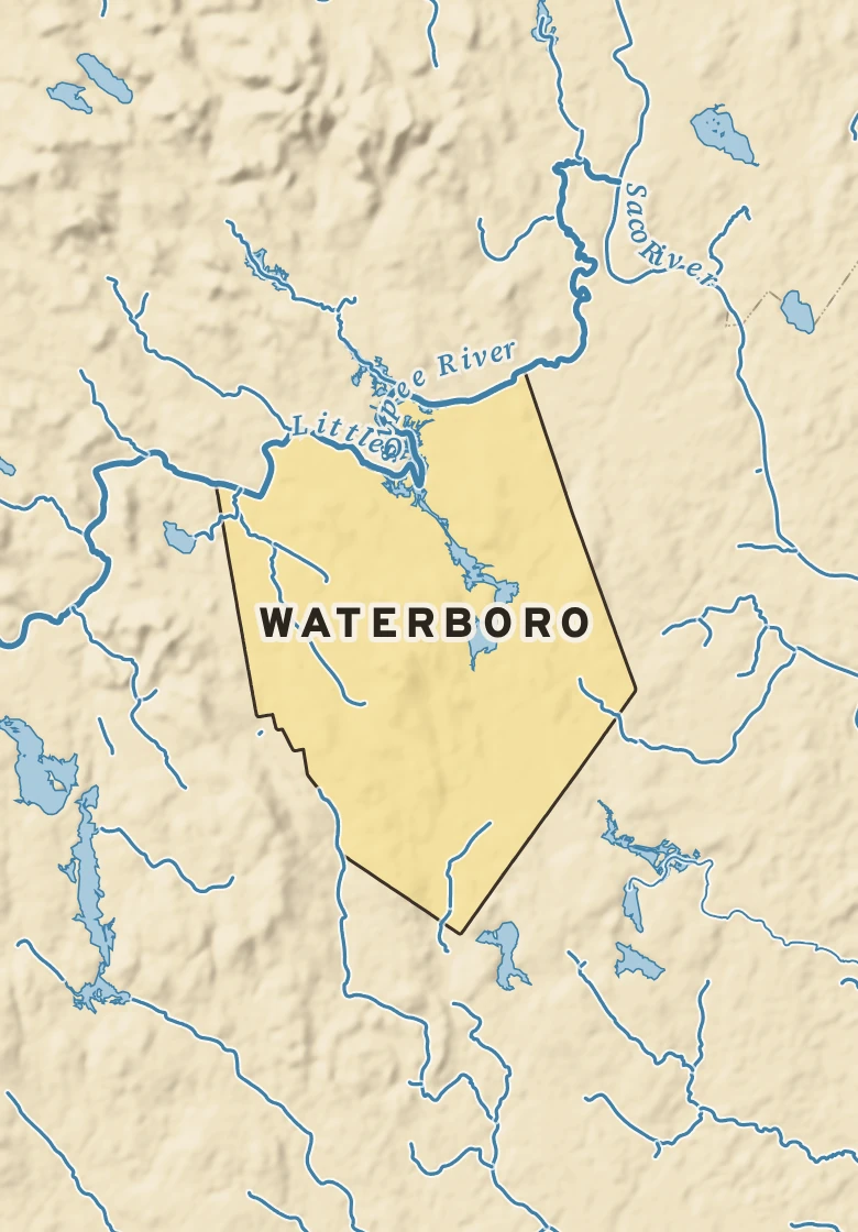 Atlas plate of Waterboro, Maine.