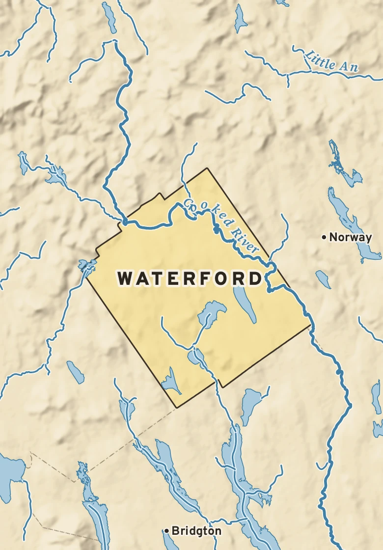Atlas plate of Waterford, Maine.