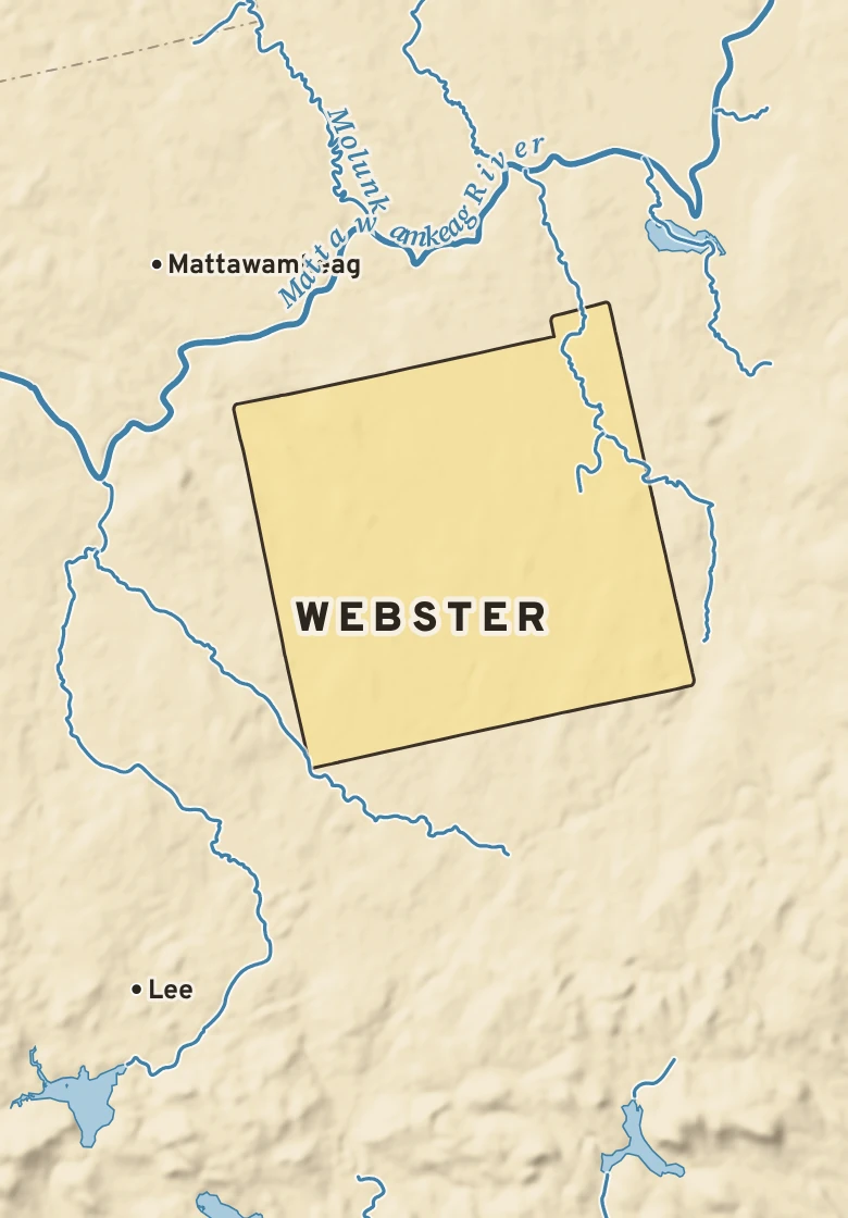 Atlas plate of Webster, Maine.