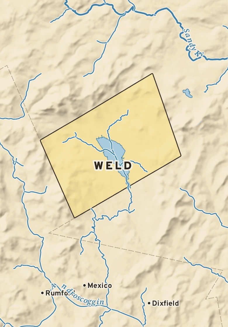 Atlas plate of Weld, Maine.