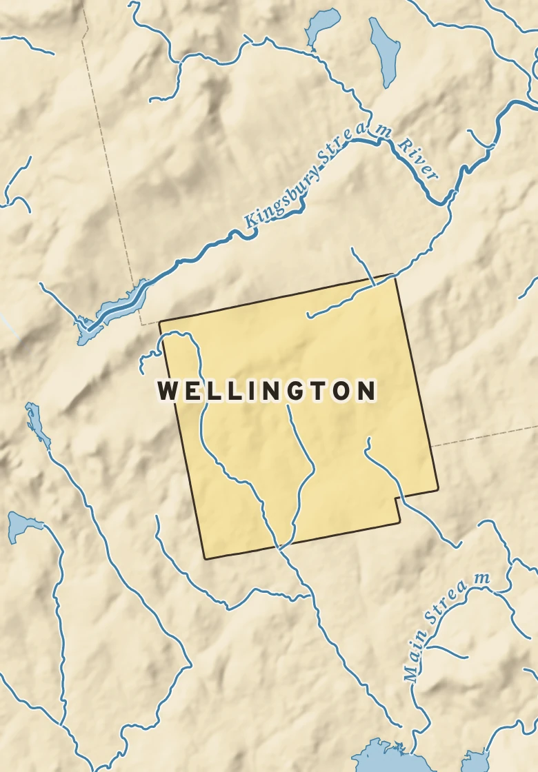 Atlas plate of Wellington, Maine.
