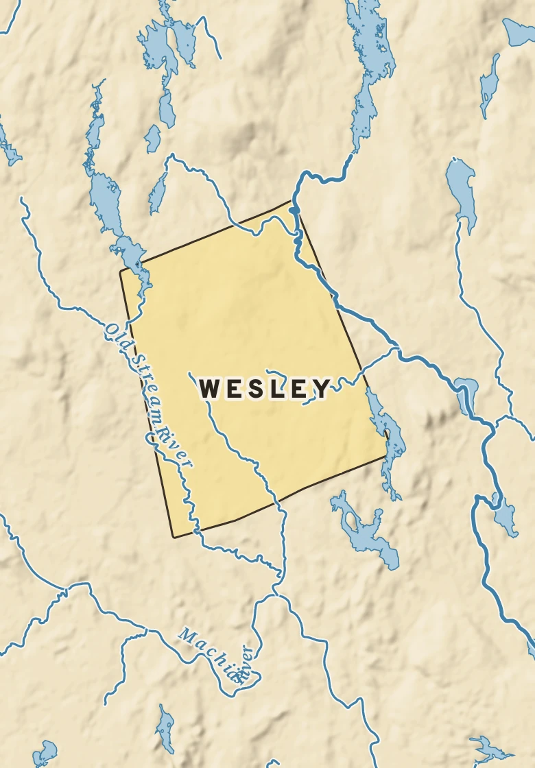Atlas plate of Wesley, Maine.