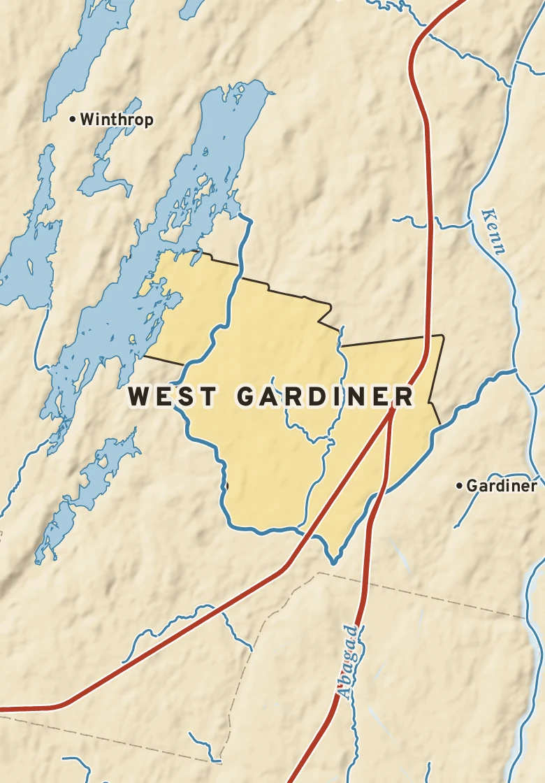 Atlas plate of West Gardiner, Maine.