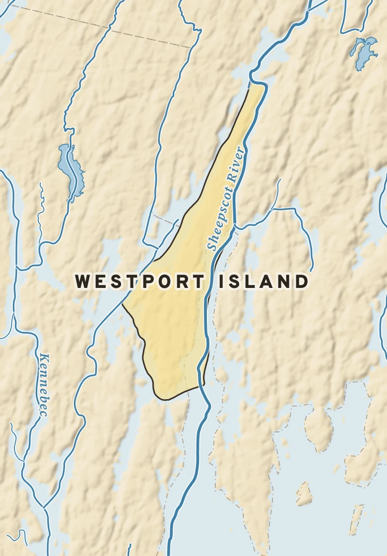 Atlas plate of Westport Island, Maine.