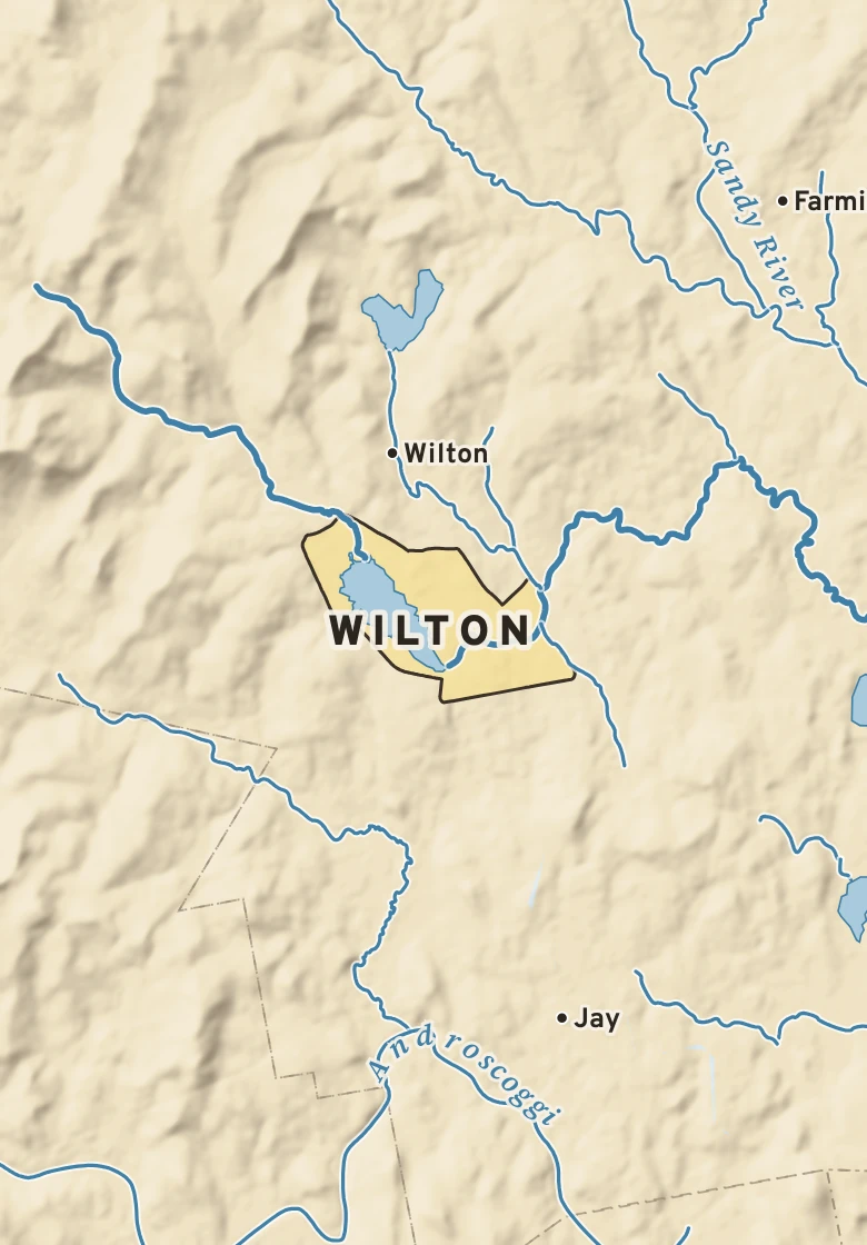 Atlas plate of Wilton, Maine.