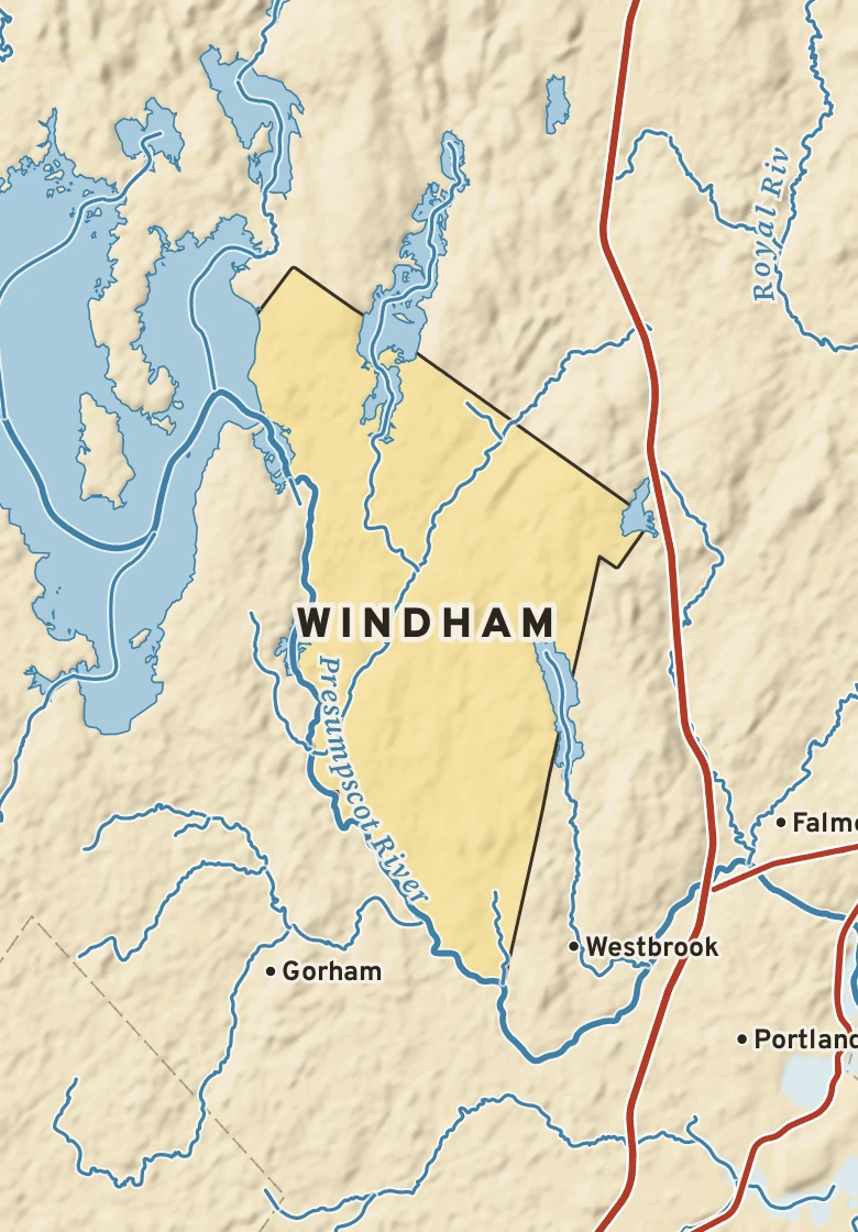 Atlas plate of Windham, Maine.