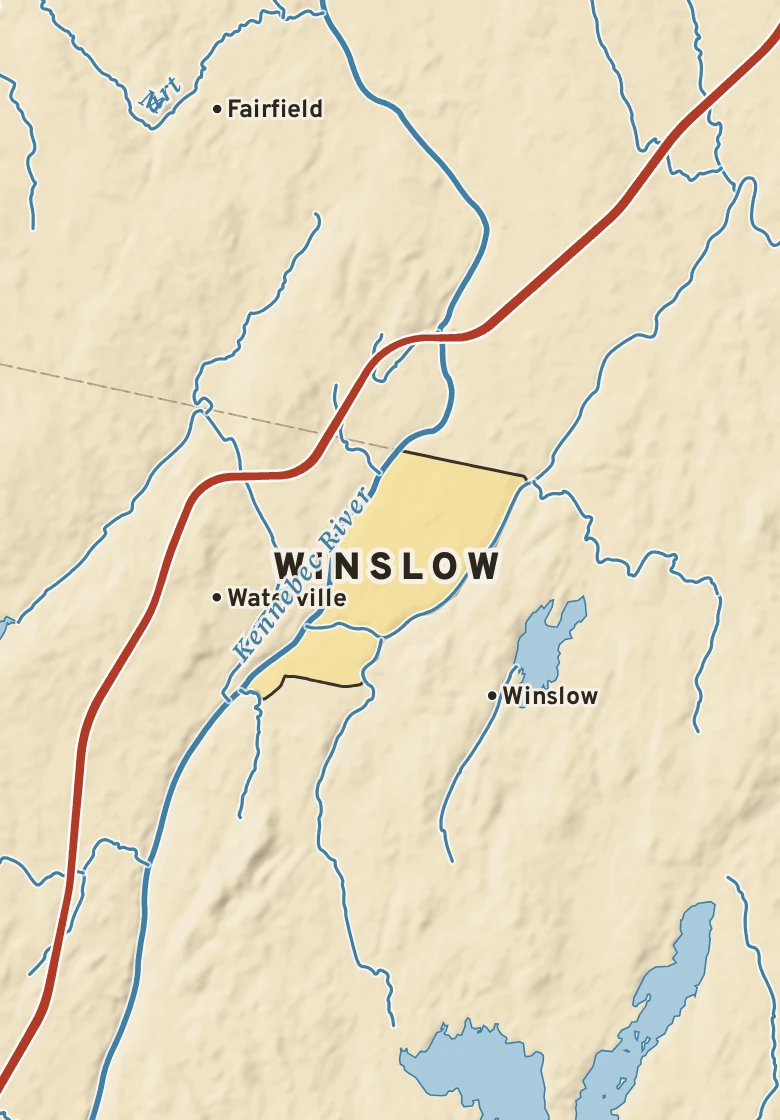 Atlas plate of Winslow, Maine.