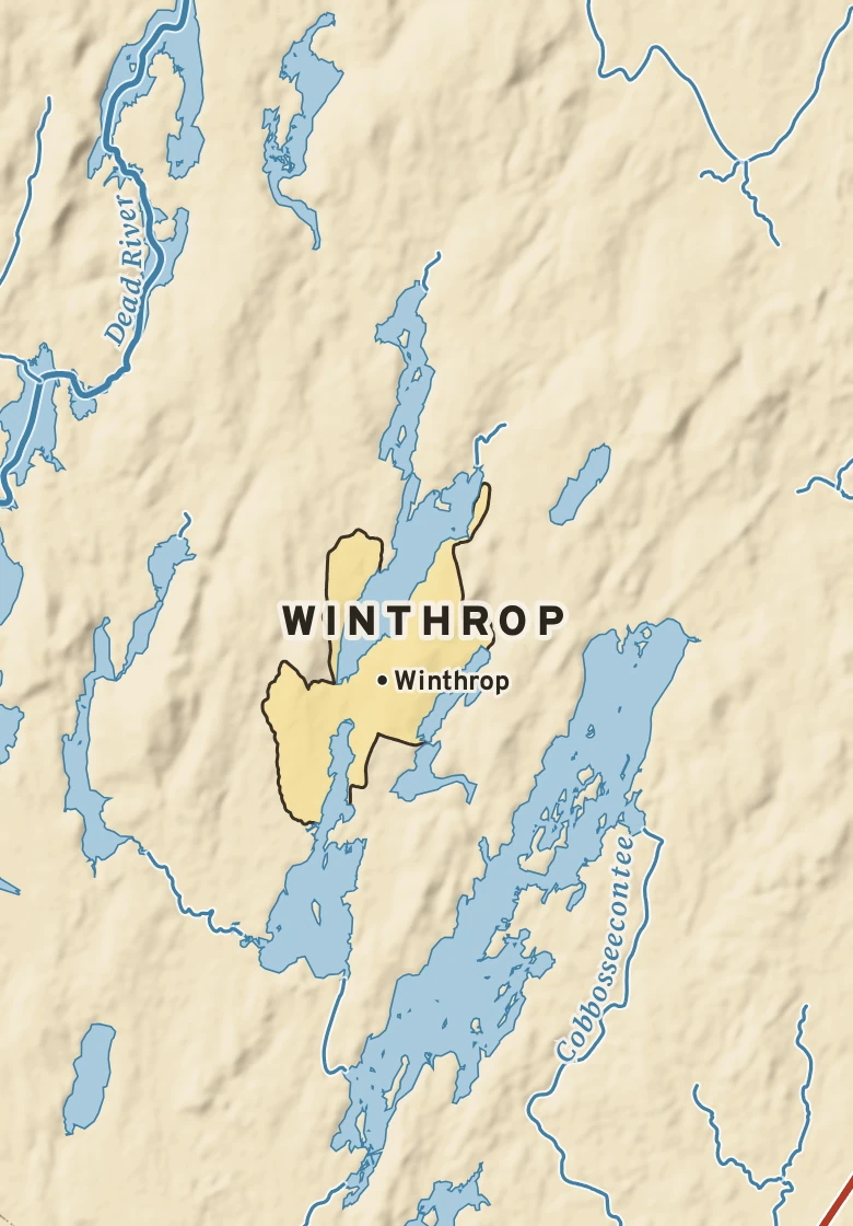 Atlas plate of Winthrop, Maine.