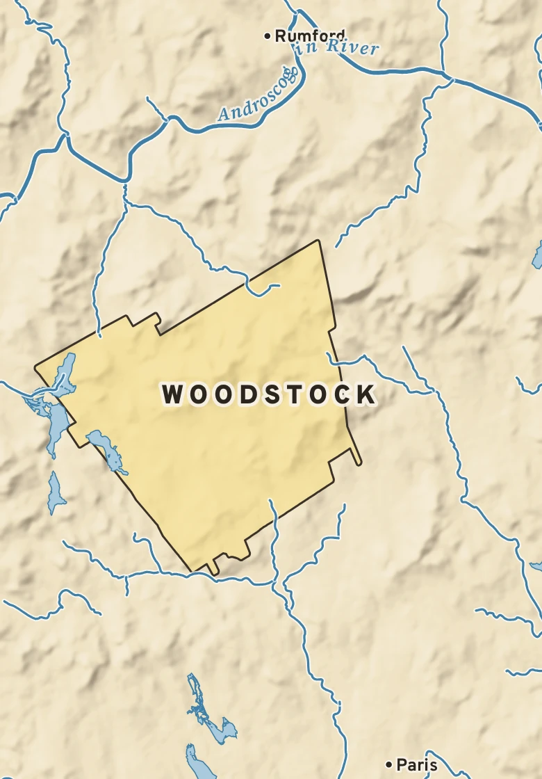Atlas plate of Woodstock, Maine.