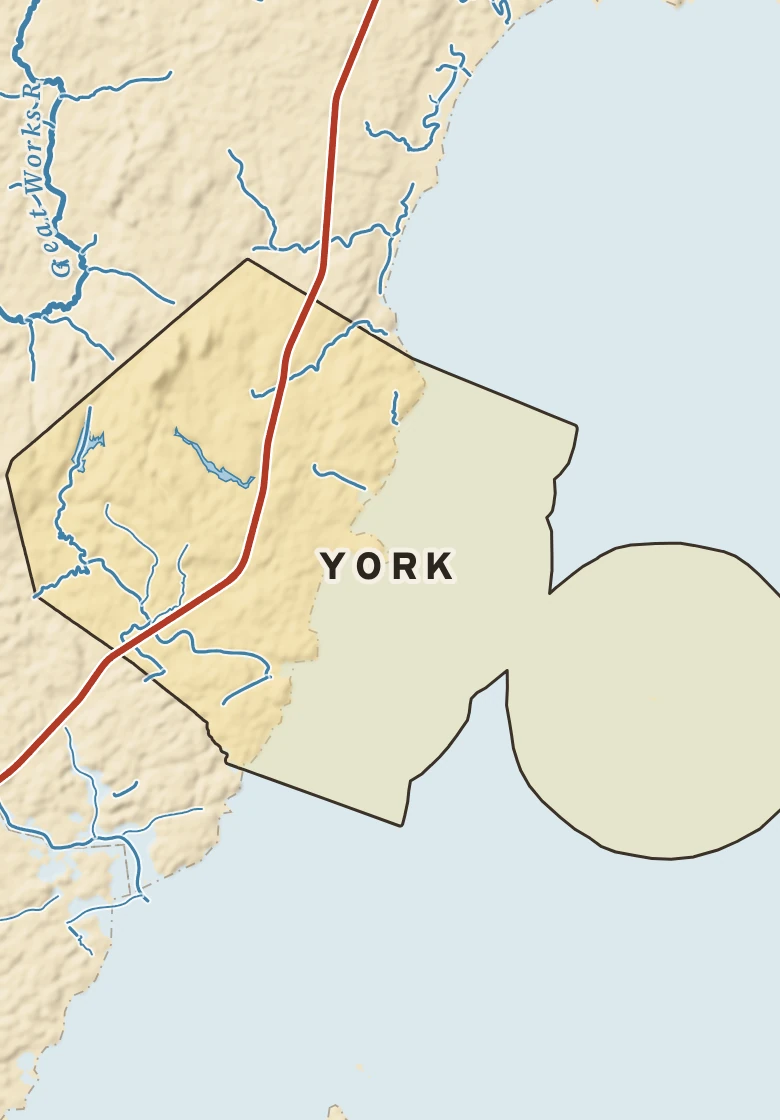 Atlas plate of York, Maine.