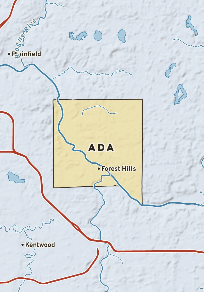 Atlas plate of Ada, Michigan.