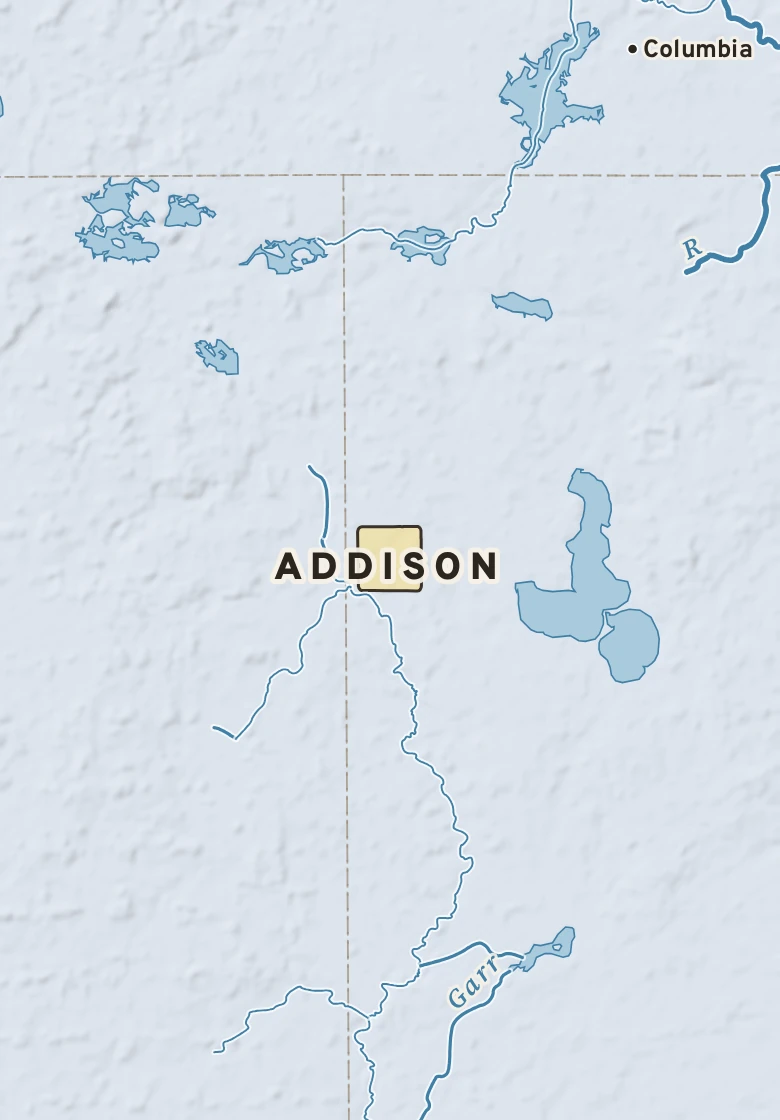 Atlas plate of Addison, Michigan.
