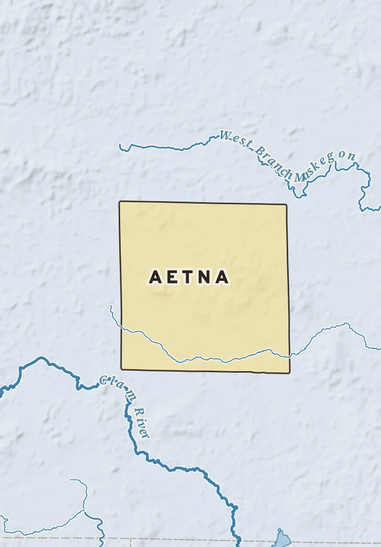 Atlas plate of Aetna, Michigan.