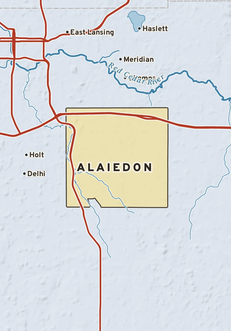 Atlas plate of Alaiedon, Michigan.