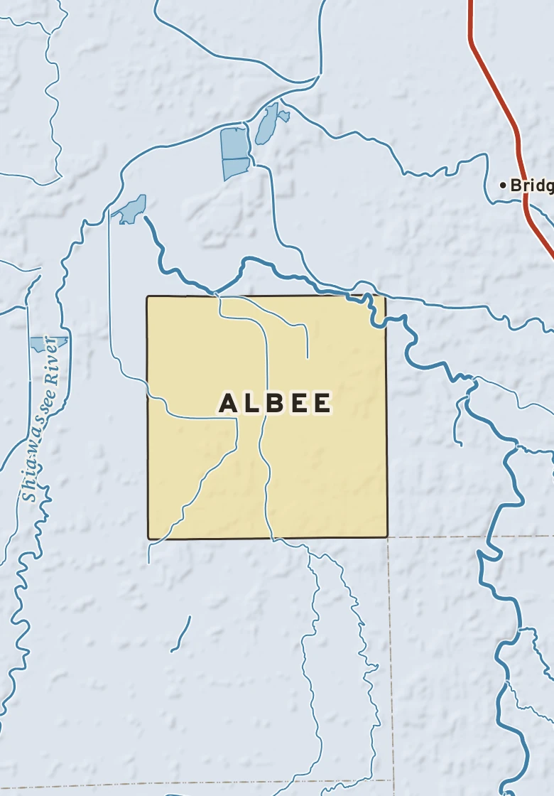 Atlas plate of Albee, Michigan.