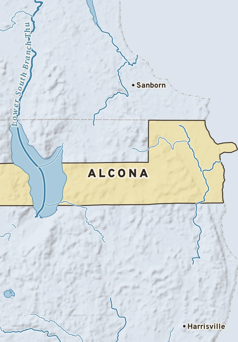 Atlas plate of Alcona, Michigan.