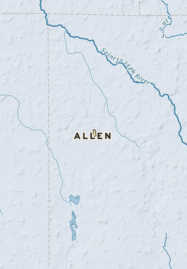 Atlas plate of Allen, Michigan.