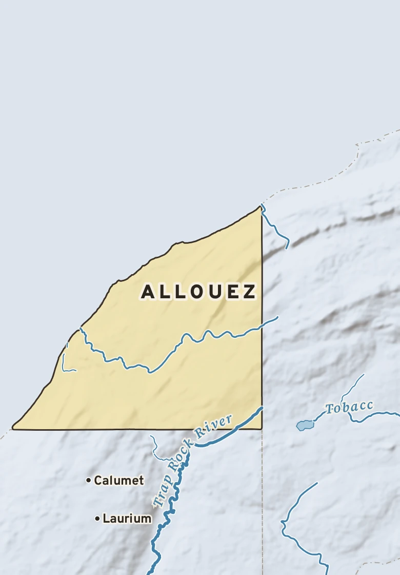 Atlas plate of Allouez, Michigan.