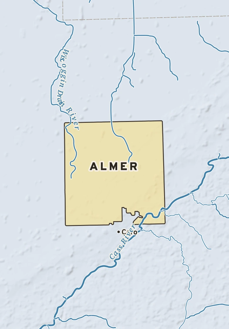 Atlas plate of Almer, Michigan.