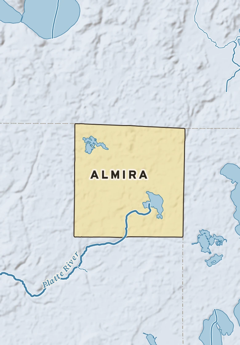 Atlas plate of Almira, Michigan.