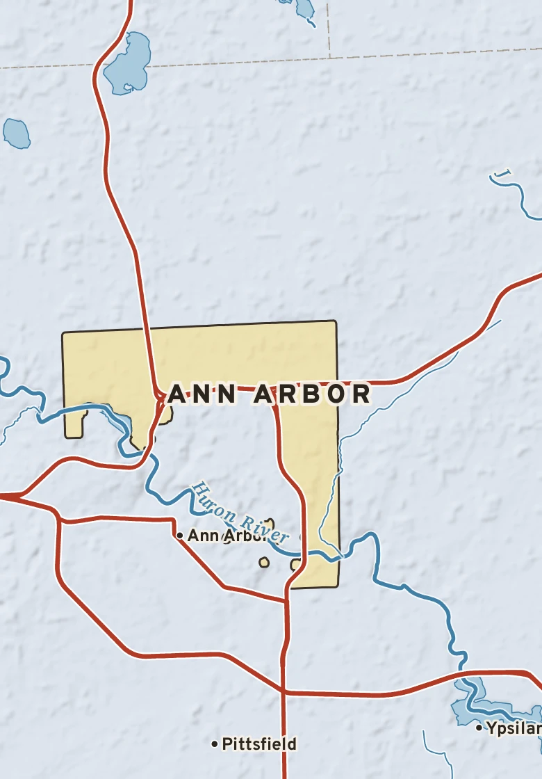 Atlas plate of Ann Arbor, Michigan.