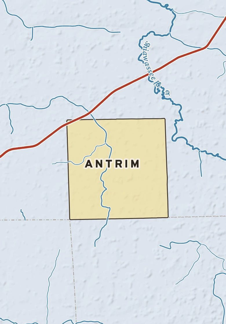 Atlas plate of Antrim, Michigan.