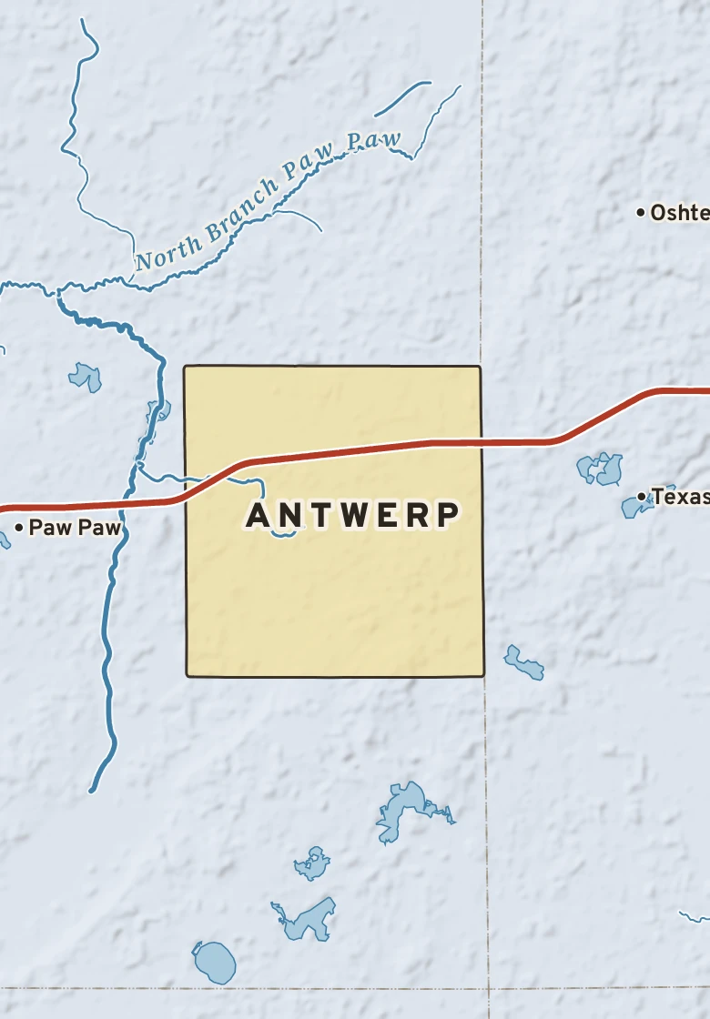 Atlas plate of Antwerp, Michigan.