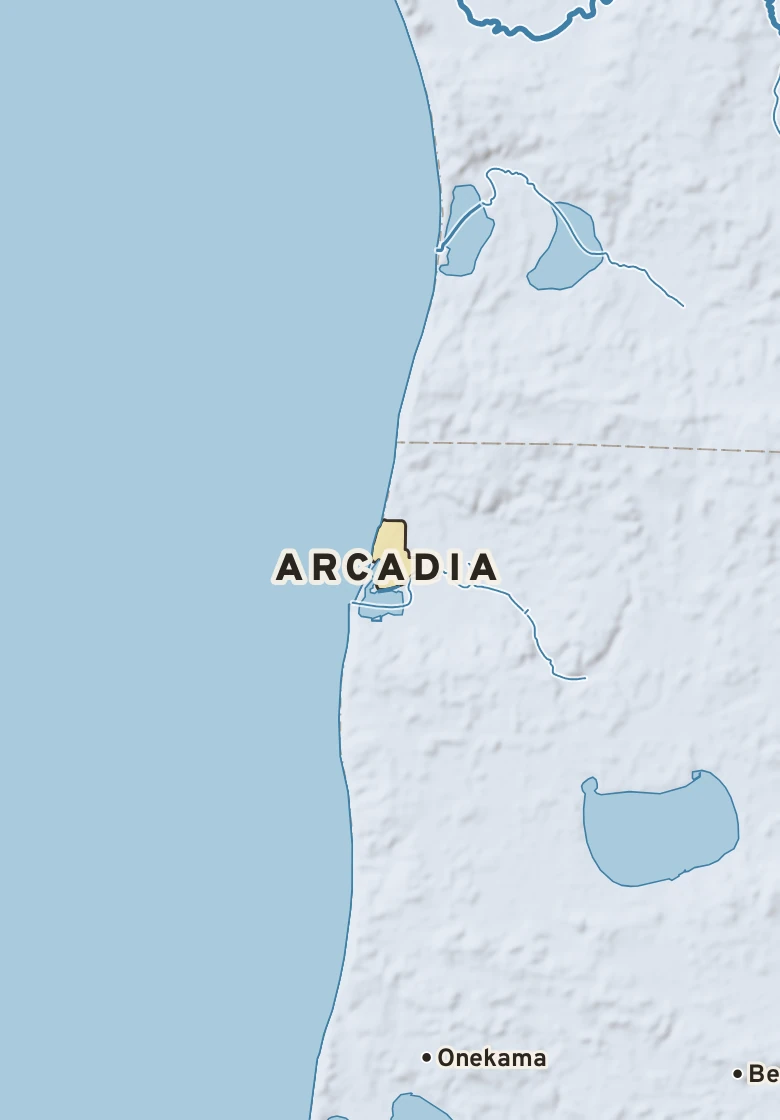 Atlas plate of Arcadia, Michigan.