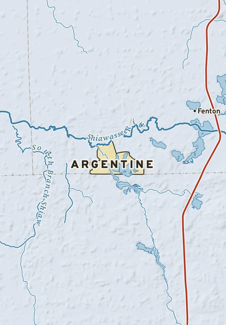Atlas plate of Argentine, Michigan.