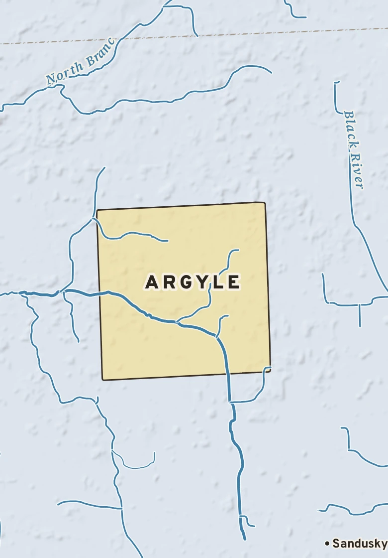 Atlas plate of Argyle, Michigan.