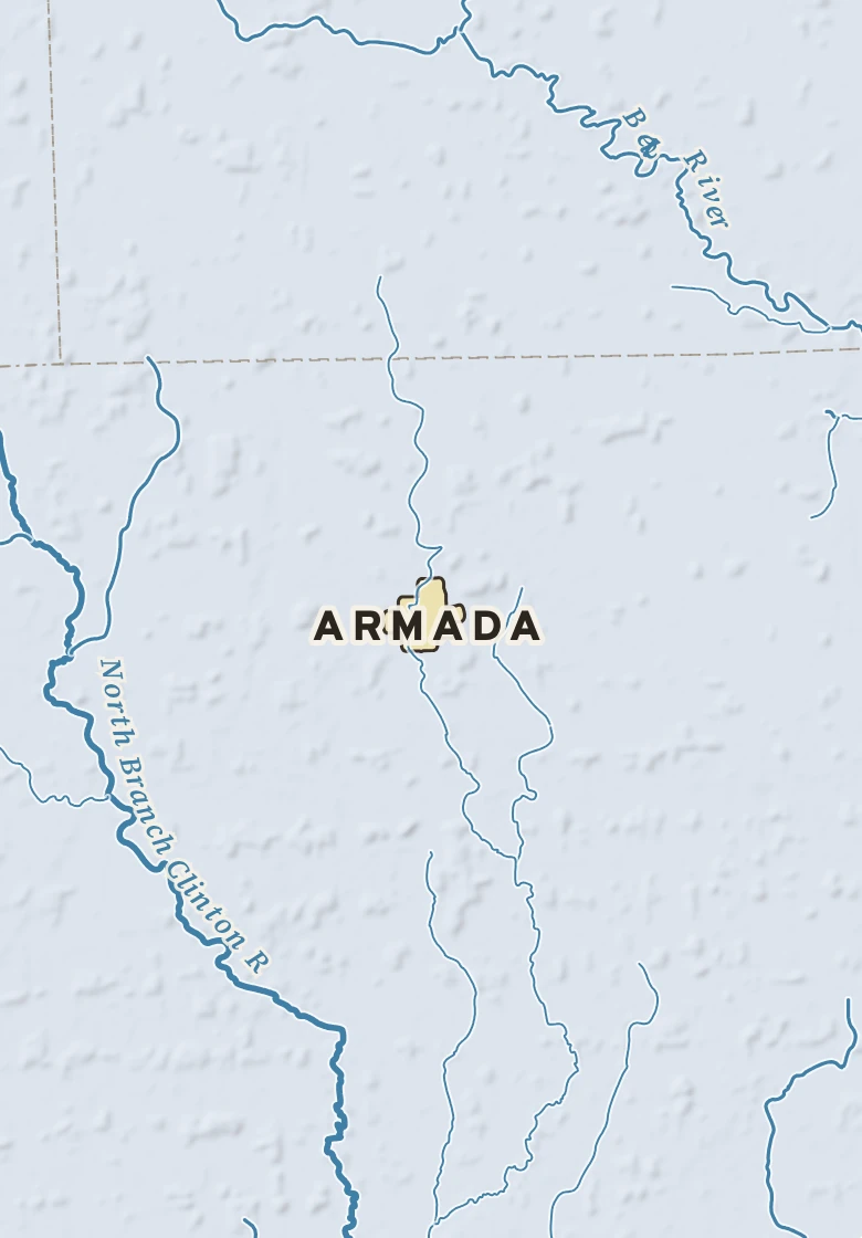Atlas plate of Armada, Michigan.