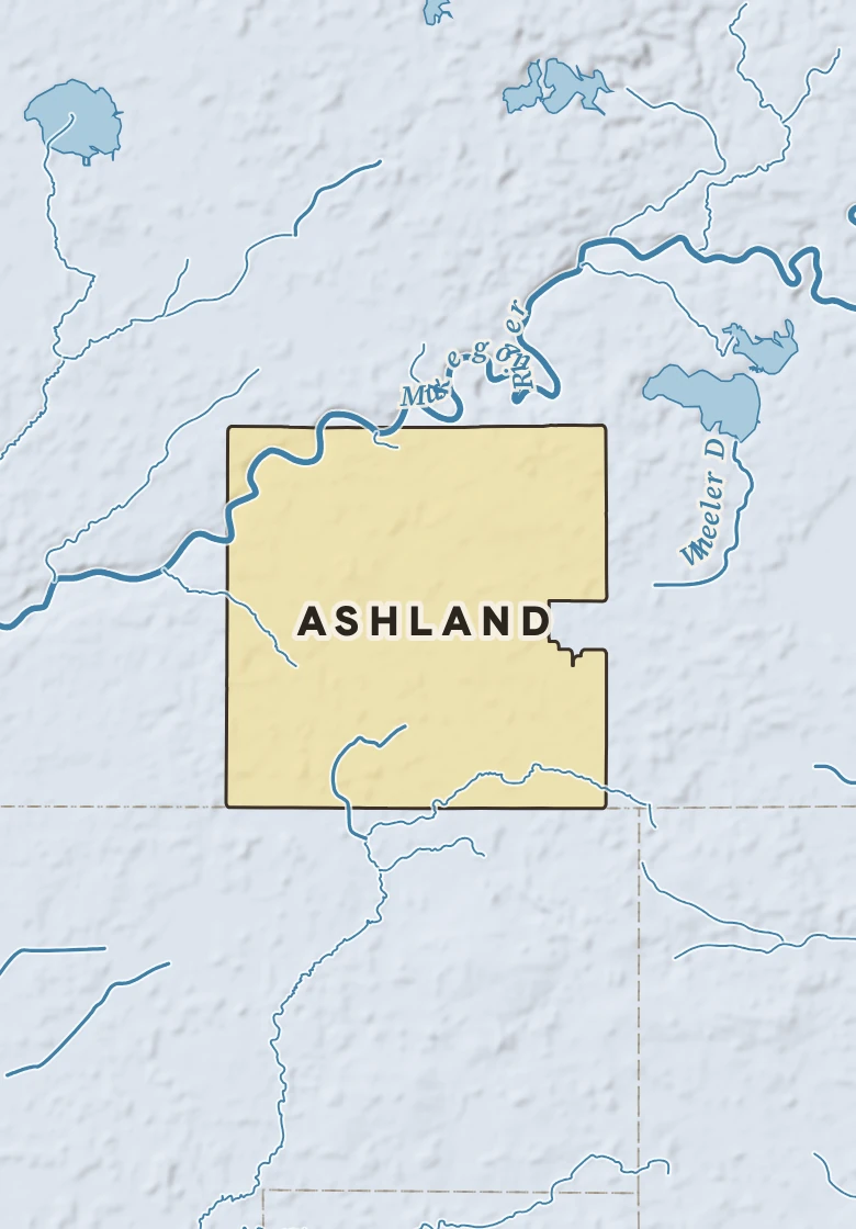 Atlas plate of Ashland, Michigan.