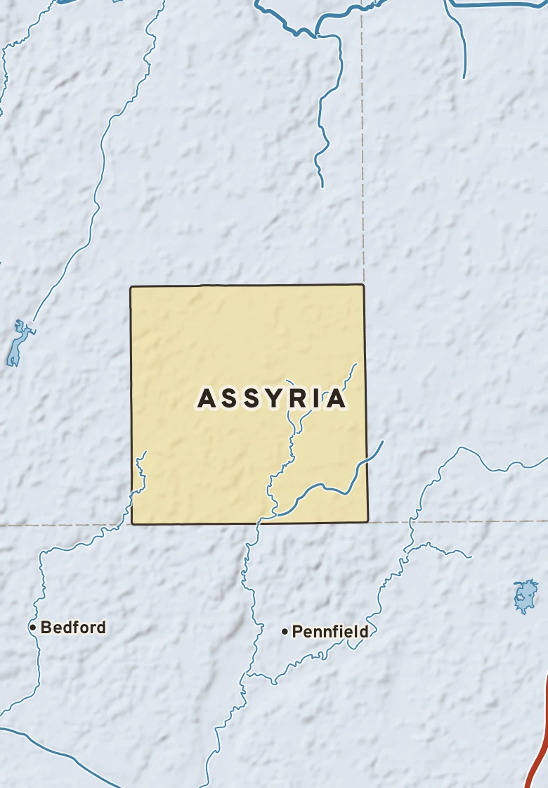 Atlas plate of Assyria, Michigan.