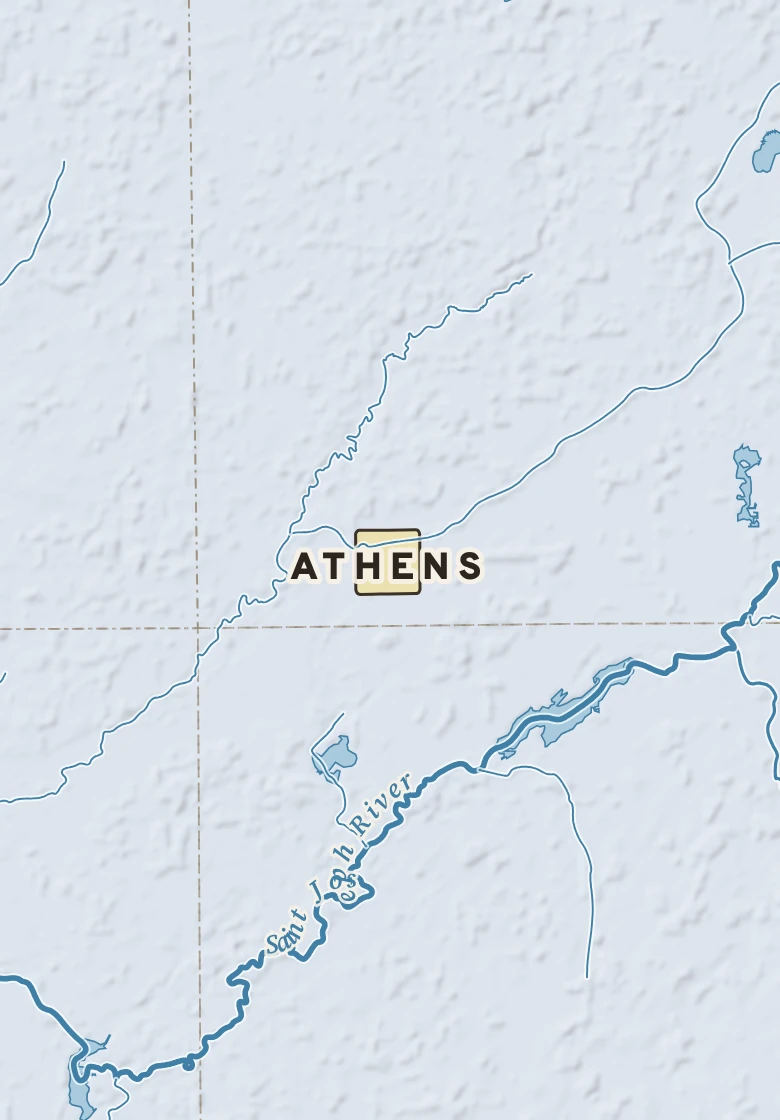 Atlas plate of Athens, Michigan.
