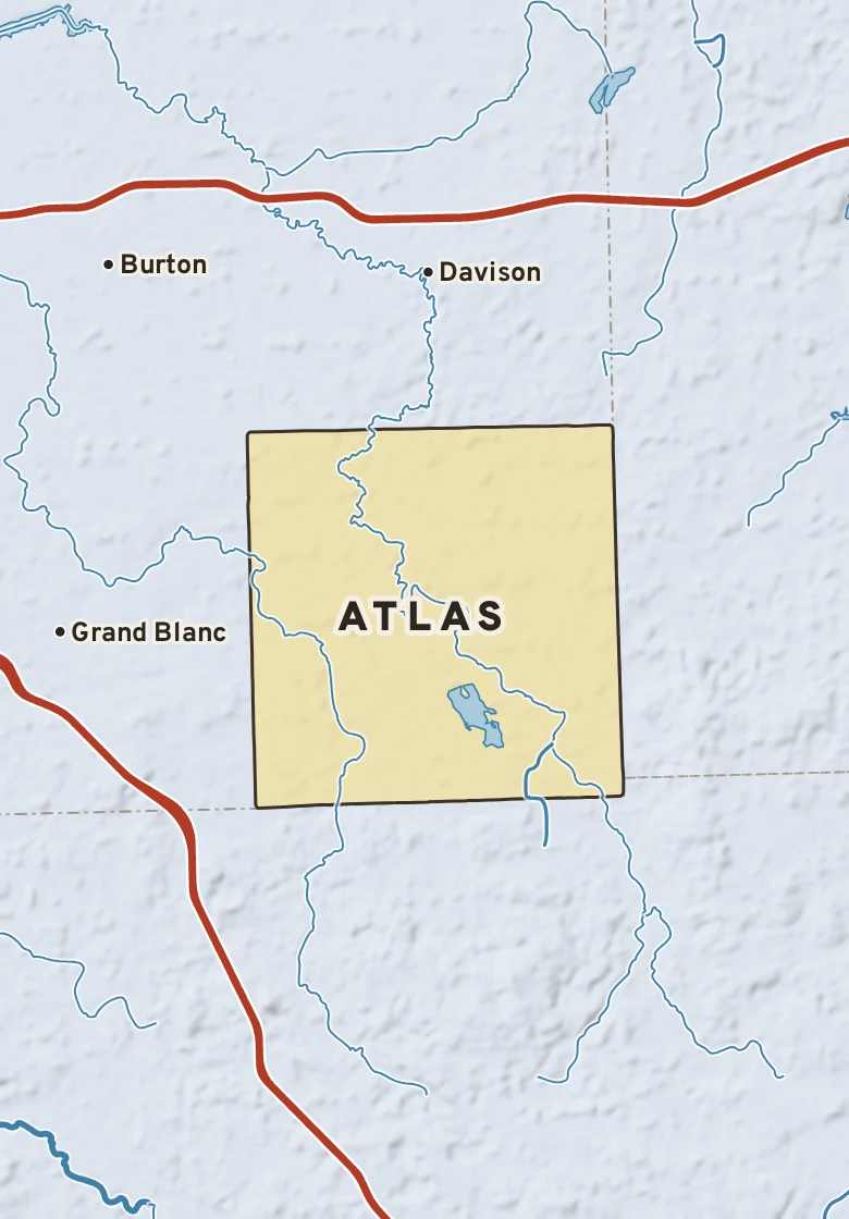 Atlas plate of Atlas, Michigan.