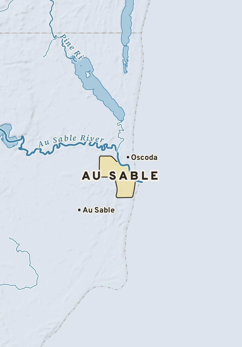 Atlas plate of Au Sable, Michigan.