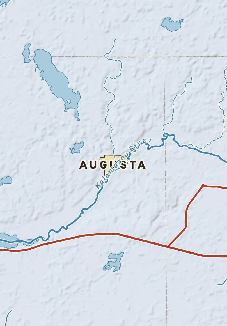 Atlas plate of Augusta, Michigan.